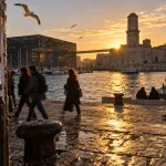 Capitale de la culture marseille : Vieux-Port, MuCEM et Fort Saint-Jean au coucher du soleil