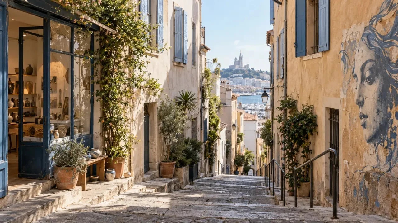 Quartiers bobo Marseille : ruelles colorées et ateliers du Panier