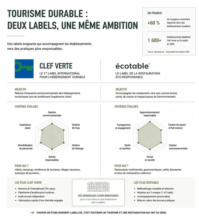 Infographie des labels de tourisme durable à Marseille pour un séjour responsable