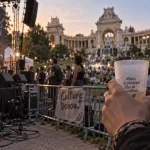 Culture debout marseille au parc Longchamp, scène en plein air