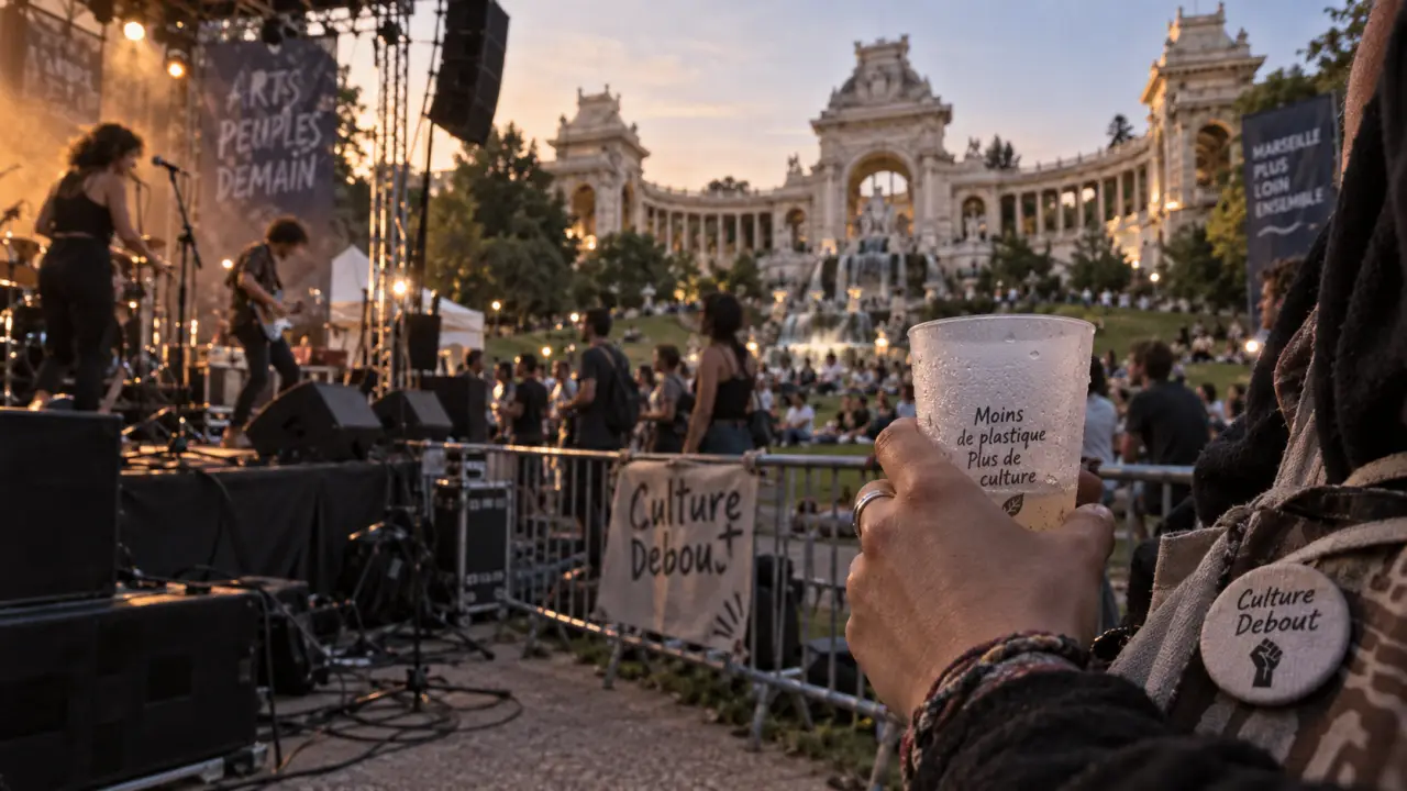 Culture debout marseille au parc Longchamp, scène en plein air