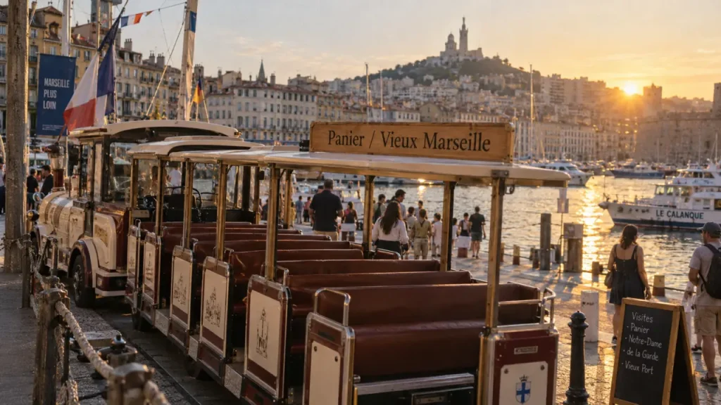Visiter Marseille en petit train : 3 circuits pour choisir entre le Panier, la Bonne Mère et le Frioul